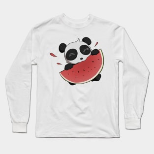 Watermelon Panda Long Sleeve T-Shirt